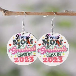 "Proud Mom" Graduation Earrings